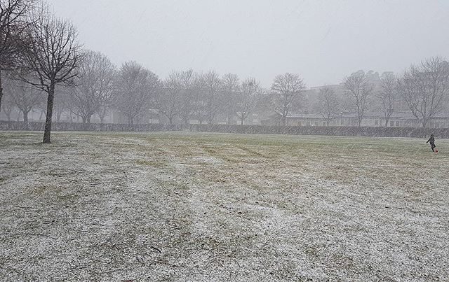 Hagel och snö om vartannat